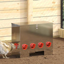 vidaXL Csirke etető 2 pcs Ezüst 60.5 x 29 x 51 cm Horganyzott acél