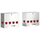 vidaXL Csirke etető 2 pcs Ezüst 60.5 x 29 x 51 cm Horganyzott acél