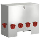 vidaXL Csirke etető 2 pcs Ezüst 60.5 x 29 x 51 cm Horganyzott acél