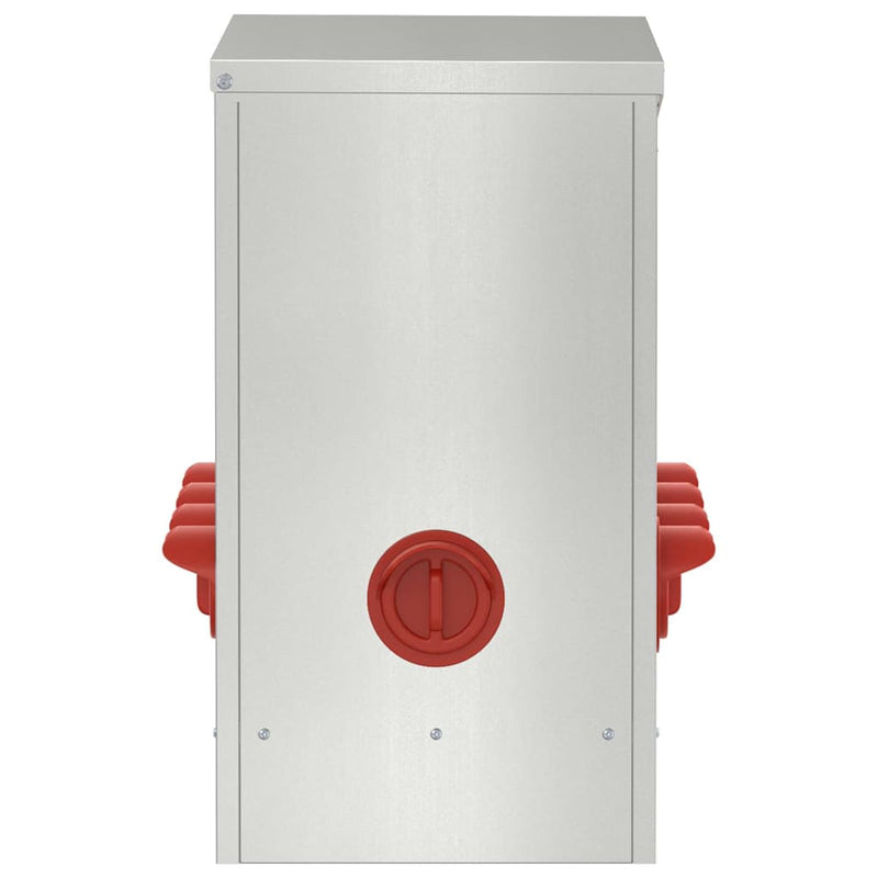 vidaXL Csirke etető 2 pcs Ezüst 60.5 x 29 x 51 cm Horganyzott acél