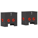 vidaXL Csirke etető 2 pcs Fekete 60.5 x 29 x 51 cm