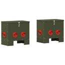 vidaXL Csirke etető 2 pcs Olajzöld 60.5 x 29 x 51 cm