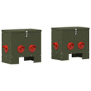 vidaXL Csirke etető 2 pcs Olajzöld 40,5 x 25 x 38 cm