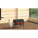 vidaXL Csirke etető 2 pcs Fekete 41,5 x 20,5 x 33 cm