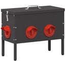 vidaXL Csirke etető 2 pcs Fekete 41,5 x 20,5 x 33 cm