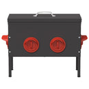 vidaXL Csirke etető 2 pcs Fekete 41,5 x 20,5 x 33 cm