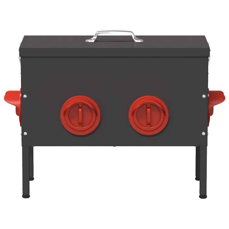 vidaXL Csirke etető 2 pcs Fekete 41,5 x 20,5 x 33 cm