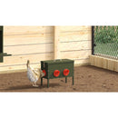 vidaXL Csirke etető 2 pcs Olajzöld 41,5 x 20,5 x 33 cm
