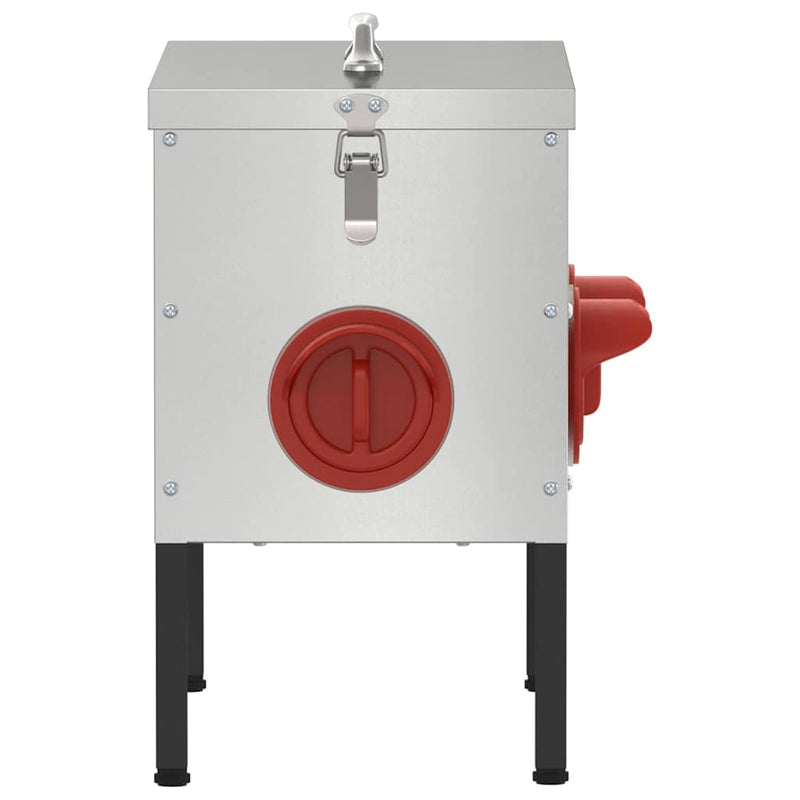 vidaXL Csirke etető 2 pcs Ezüst 41,5 x 20,5 x 33 cm Horganyzott acél