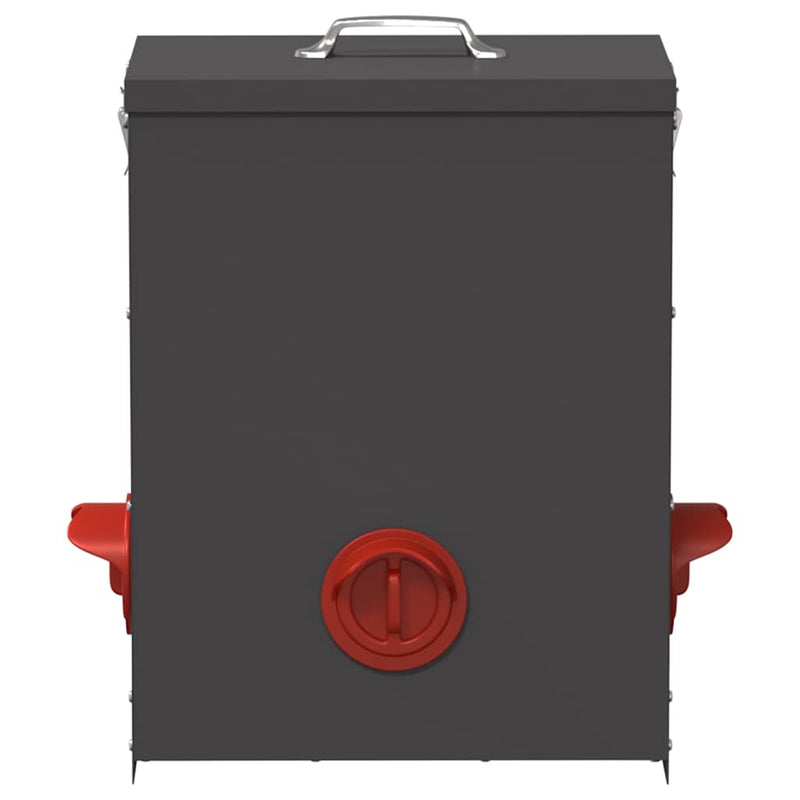 vidaXL Csirke etető 2 pcs Fekete 32,5 x 20,5 x 43 cm