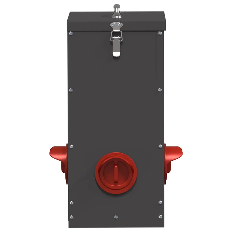 vidaXL Csirke etető 2 pcs Fekete 32,5 x 20,5 x 43 cm