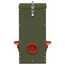 vidaXL Csirke etető 2 pcs Olajzöld 32,5 x 20,5 x 43 cm