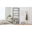 vidaXL Könyvespolc polcokkal Szürke Sonoma 80 x 30 x 198 cm Faanyag