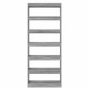 vidaXL Könyvszekrény polcokkal Szürke sonoma 80 x 30 x 198 cm Faanyag