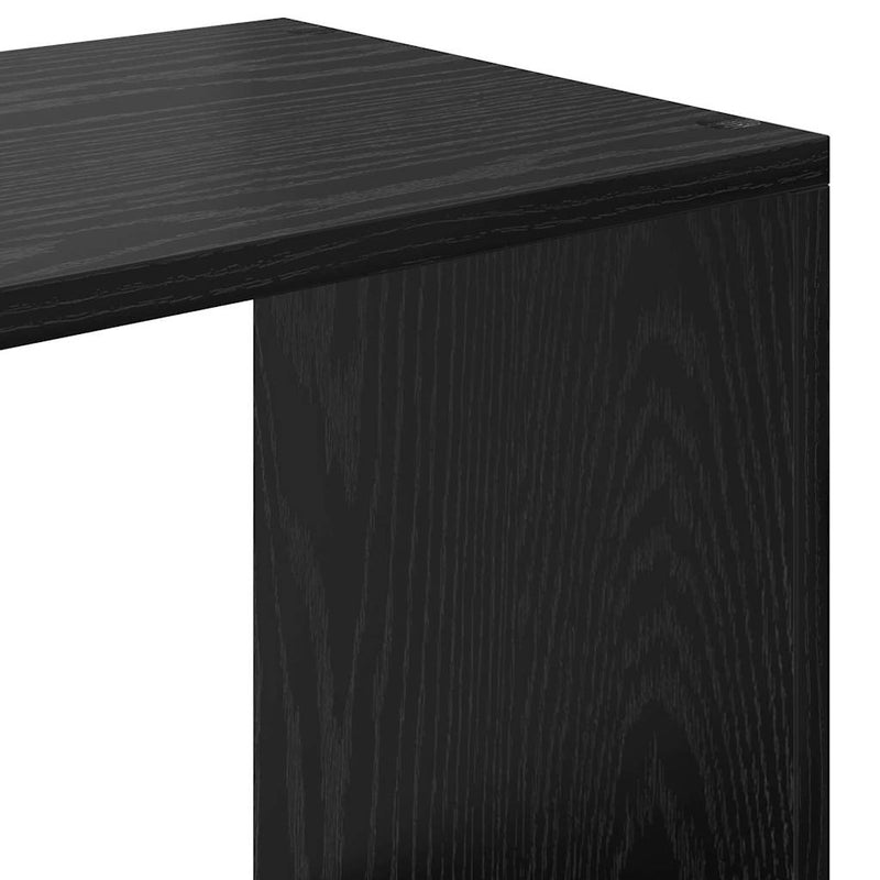 vidaXL Könyvespolc Musta tammi 137.5 x 29 x 137.5 cm Faanyag