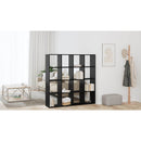 vidaXL Könyvespolc Fekete tölgy 137,5 x 29 x 137,5 cm Faanyag