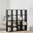 vidaXL Könyvespolc Fekete tölgy 137,5 x 29 x 137,5 cm Faanyag