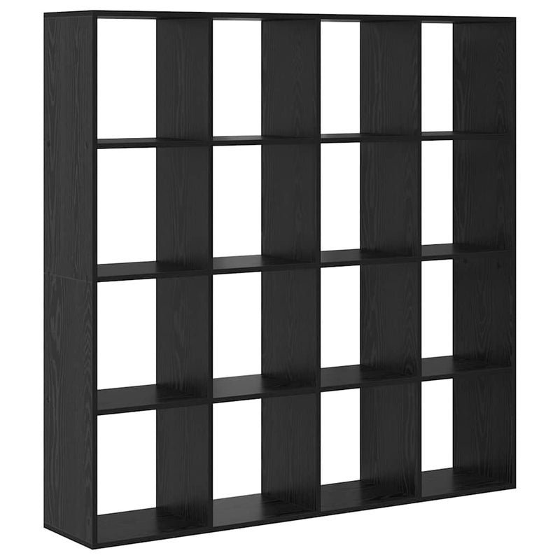 vidaXL Könyvespolc Musta tammi 137.5 x 29 x 137.5 cm Faanyag