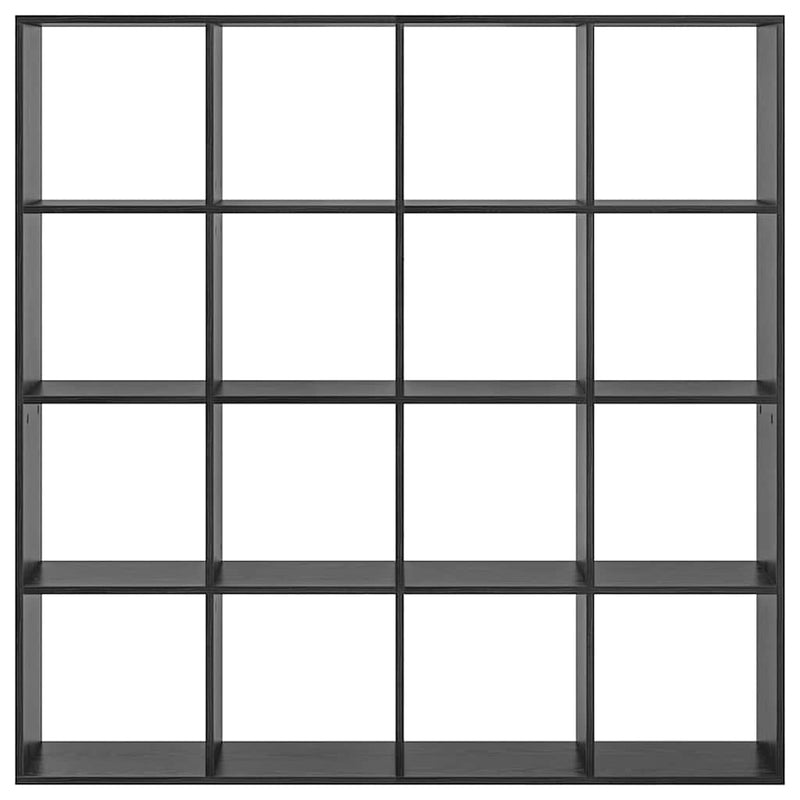 vidaXL Könyvespolc Musta tammi 137.5 x 29 x 137.5 cm Faanyag