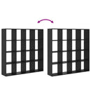 vidaXL Könyvespolc Fekete tölgy 137,5 x 29 x 137,5 cm Faanyag