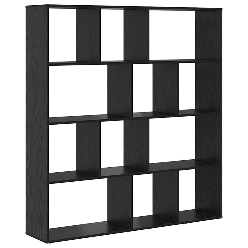 vidaXL Könyvespolc Musta tammi 132 x 29 x 141.5 cm Faanyag