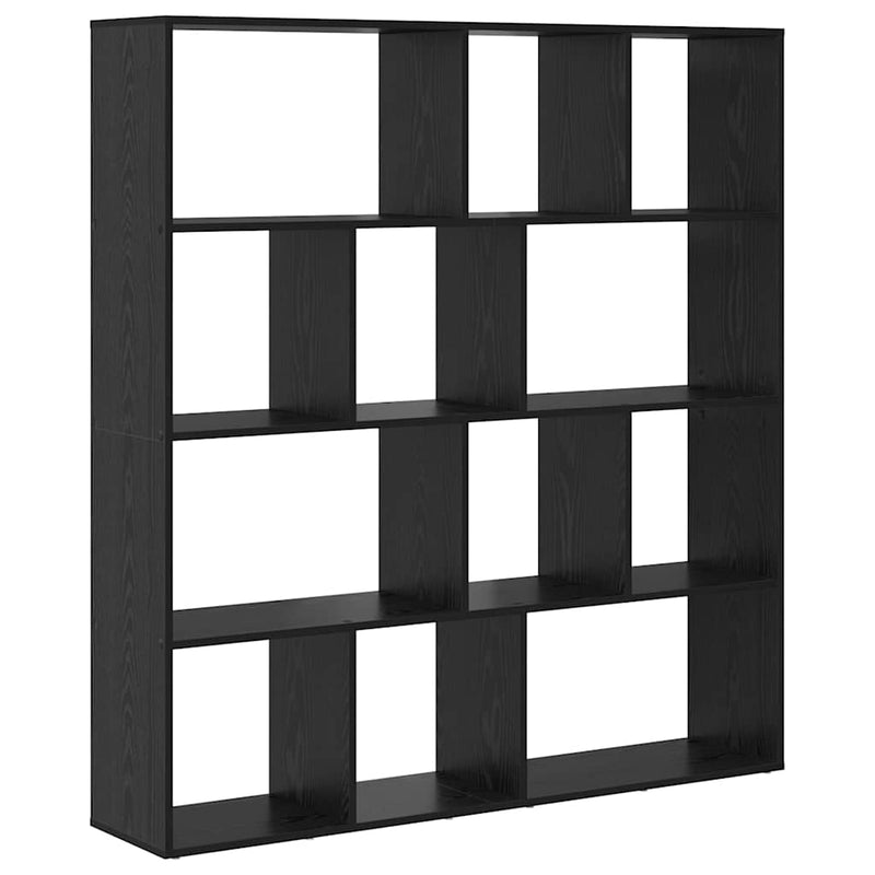 vidaXL Könyvespolc Musta tammi 132 x 29 x 141.5 cm Faanyag