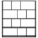 vidaXL Könyvespolc Musta tammi 132 x 29 x 141.5 cm Faanyag