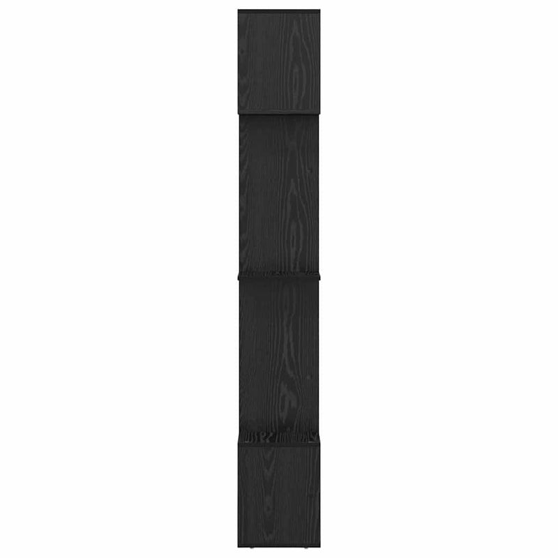 vidaXL Könyvespolc Musta tammi 92 x 29 x 188 cm Faanyag