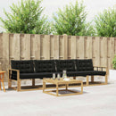 vidaXL Kültéri kanapé szett 5 pcs Fehér és Fekete 79 x 79 x 37 cm