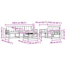 vidaXL Kültéri kanapé szett 6 db Fehér és Bézs