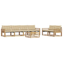 vidaXL Kültéri kanapé szett 7 pcs Fehér és Bézs 79 x 79 x 37 cm