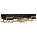 vidaXL Kültéri kanapé szett 8 pcs Fehér és Fekete 79 x 79 x 37 cm