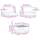 vidaXL Kültéri kanapé szett 8 pcs Fehér és Fekete 79 x 79 x 37 cm