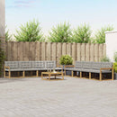 vidaXL Kültéri kanapé szett 9 db Fehér és Világosszürke
