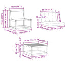 vidaXL Kültéri kanapé szett 9 pcs Fehér és Bézs 79 x 79 x 37 cm