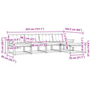 vidaXL Kültéri kanapé szett 5 db Fehér és Bézs