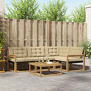 vidaXL Kültéri kanapé szett 5 pcs Fehér és Bézs 79 x 79 x 37 cm