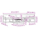 vidaXL Kültéri kanapé szett 6 pcs Fehér és Krém színű 79 x 79 x 37 cm