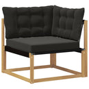 vidaXL Kültéri kanapé szett 6 db Fehér és Fekete