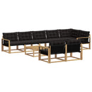 vidaXL Kültéri kanapé szett 9 pcs Fehér és Fekete 79 x 79 x 37 cm