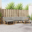 vidaXL Kültéri kanapé szett 6 pcs Fehér és Világosszürke