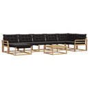 vidaXL Kültéri kanapé szett 8 pcs Fehér és Fekete 79 x 79 x 37 cm