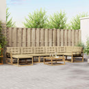vidaXL Kültéri kanapé szett 8 pcs Fehér és Bézs 79 x 79 x 37 cm