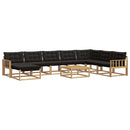 vidaXL Kültéri kanapé szett 9 pcs Fehér és Fekete 79 x 79 x 37 cm