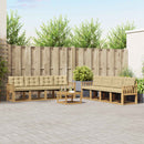 vidaXL Kültéri kanapé szett párnával 9 pcs Fehér és Bézs