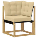 vidaXL Kültéri kanapé szett 6 db Fehér és Bézs