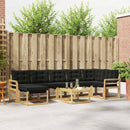 vidaXL Kültéri kanapé szett párnával 8 pcs Fehér és Fekete