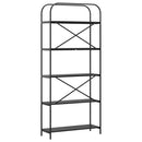 vidaXL Könyvespolc Musta tammi 80 x 30 x 183 cm Faanyag