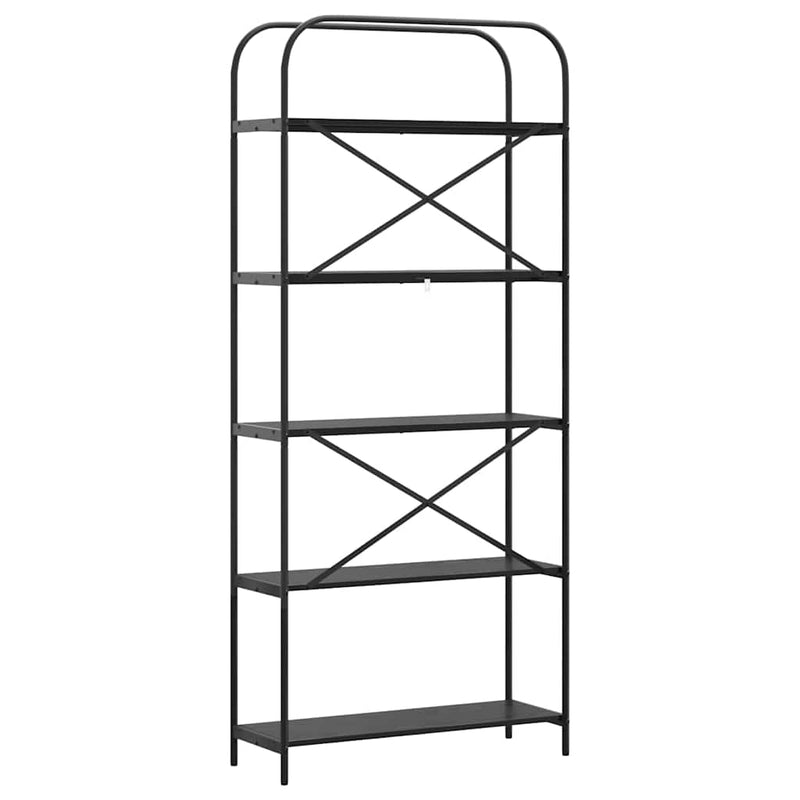 vidaXL Könyvespolc Musta tammi 80 x 30 x 183 cm Faanyag