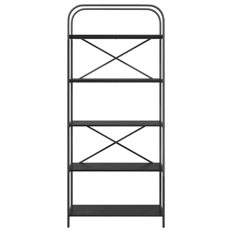 vidaXL Könyvespolc Musta tammi 80 x 30 x 183 cm Faanyag